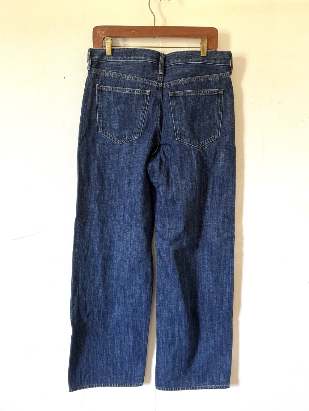Jcrew Low Rise Wide Leg Jeans Dark Rinse Wash Denim Womens 27 Tall NWT - Picture 5 of 11